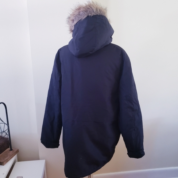 🏷Old Navy Men's Long Parka with Faux Fur - L - Picture 8 of 16